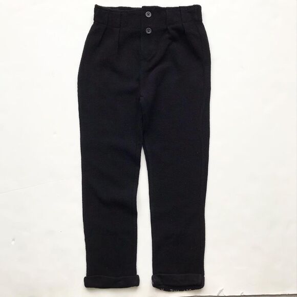 Zara black textured high waisted pants EUC 10Y - Picture 1 of 6